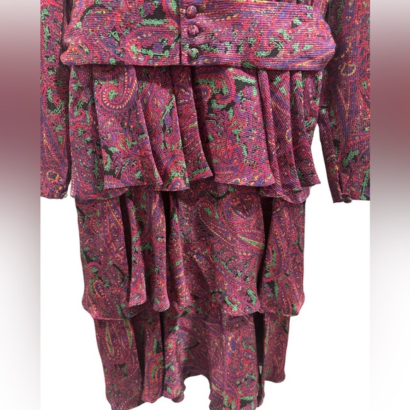 Silk Rare Vintage Richard Warren Petite Dress size 2 - Picture 5 of 9